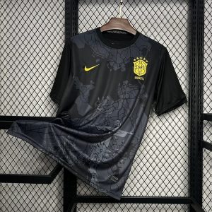Brazil-inspired black concept soccer jersey
