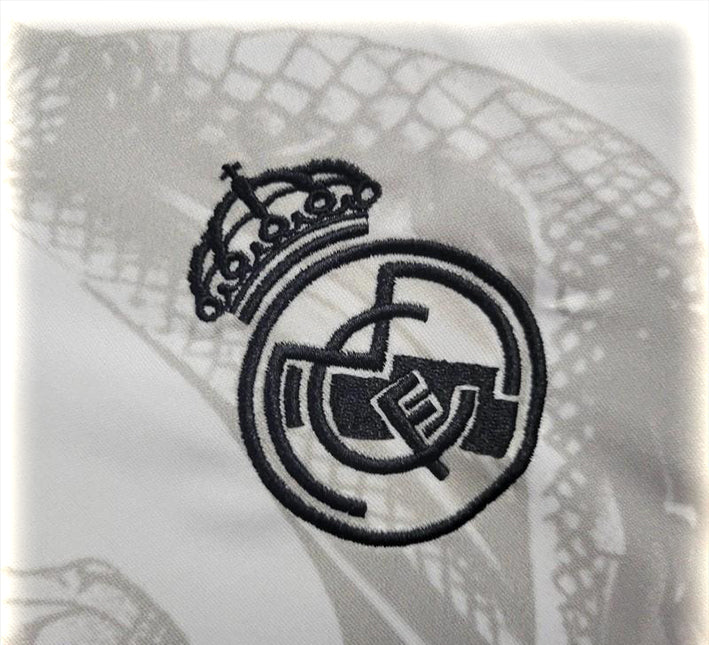 Real Madrid soccer jersey white dragon design special collection 2024 2025