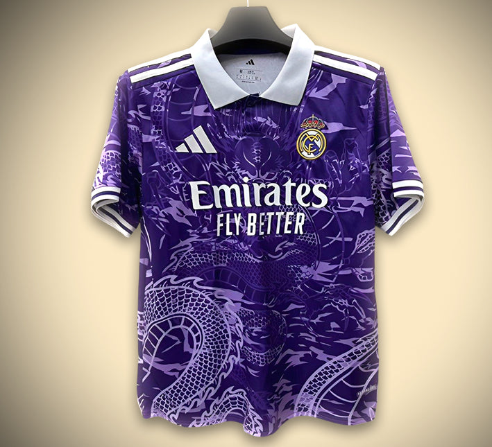 Real Madrid concept soccer jersey purple dragon edition season 2526