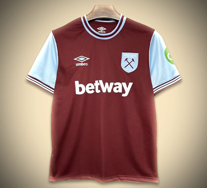 West Ham Home 2024-2025 Soccer Jersey Front View