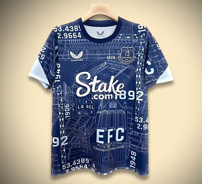 maillot-everton-avant-match-d-adieu-2425 Everton Farewell Pre-Match Jersey 2425