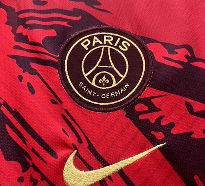Red concept Paris Saint Germain jersey 2024 2025 season