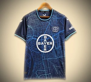 Bayern 04 Leverkusen blue concept design soccer jersey collection 2425