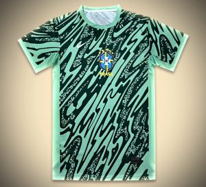 Brazil goalkeeper third jersey 2024 2025 season yellow and green soccer kit