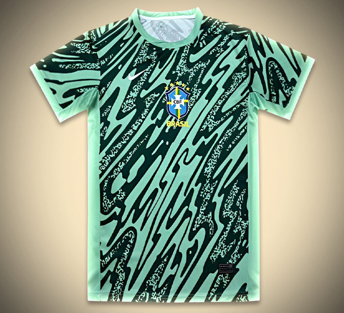 maillot-de-gardien-du-bresil-third-saison-2024-2025-tenue-de-football-jaune-et-vert Brazil goalkeeper third jersey 2024 2025 season yellow and green soccer kit