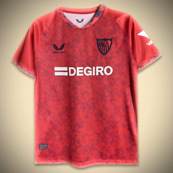 FC Sevilla Away Red Soccer Jersey 2024-2025