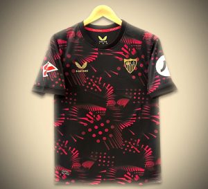 FC Sevilla Black Away Jersey 2024 2025 Season Official Soccer Kit