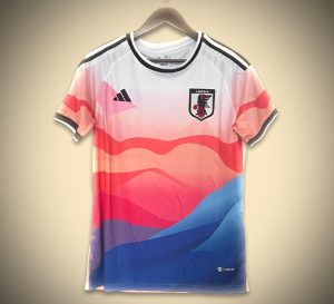Japan inspired soccer jersey pink and blue colors concept edition