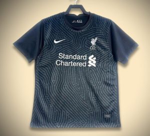 Red Liverpool goalkeeper kit with club crest