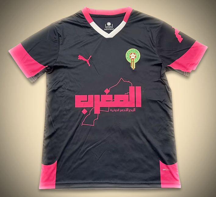 Concept Jerseys Morocco black and pink edition 2025 2026 season soccer jersey