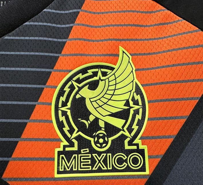 Mexico goalkeeper black jersey with national team style