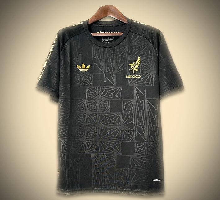 Mexico black and gold soccer jersey exclusive concept design