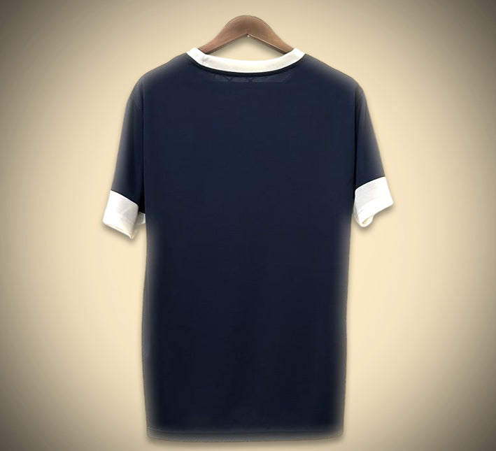 Portugal Navy Blue Training Soccer Jersey 2024-2025 back view
