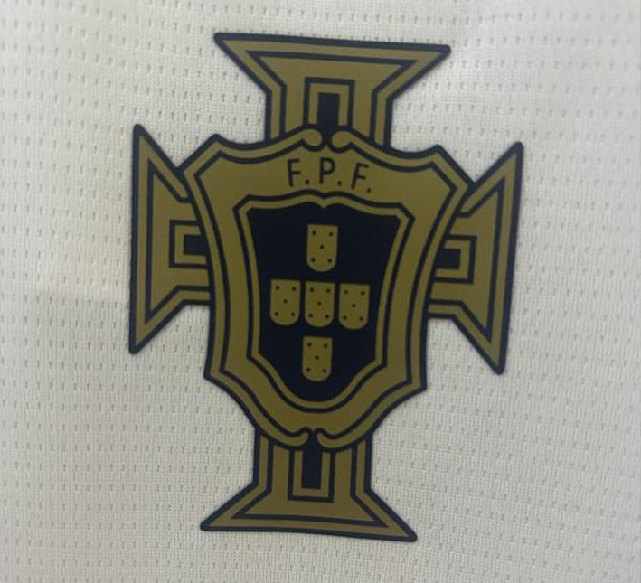Portugal White Training Soccer Jersey 2024-2025 side view