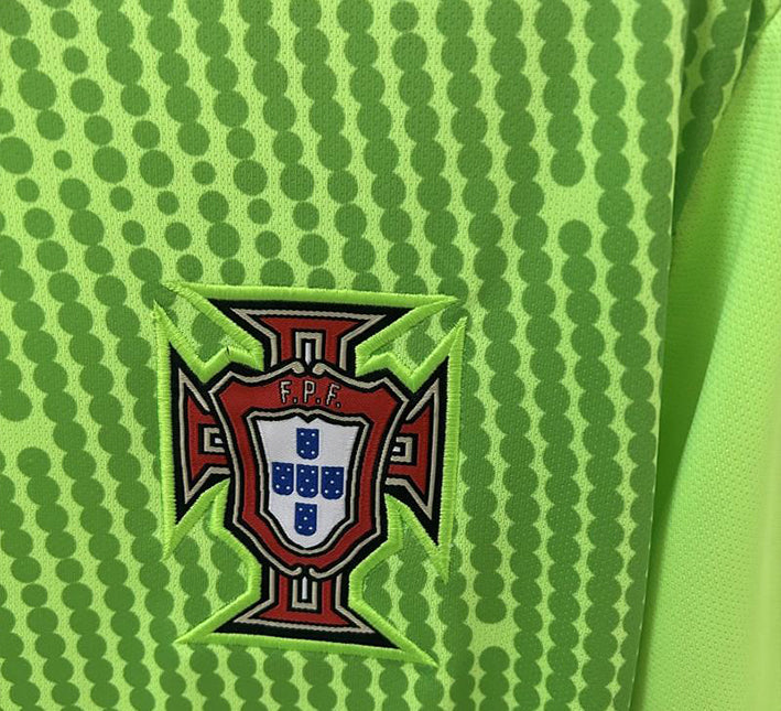 Portugal Green Goalkeeper Soccer Jersey 2024-2025 side view