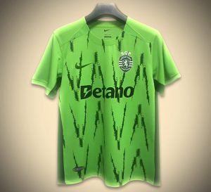 maillotsportingthird-1.jpg Sporting CP Third Green 2024-2025 Soccer Jersey Front View