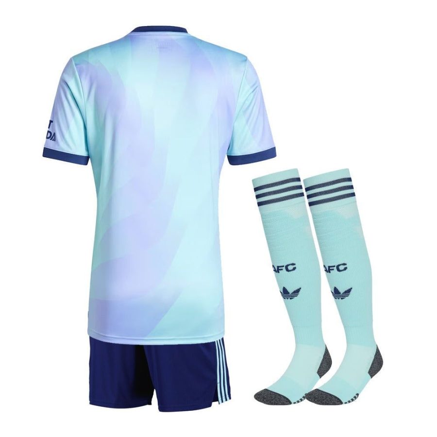 Youth Arsenal third jersey set 2024 2025 season with shorts and socks