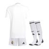 Youth Real Madrid home jersey set 2024 2025 season with shorts