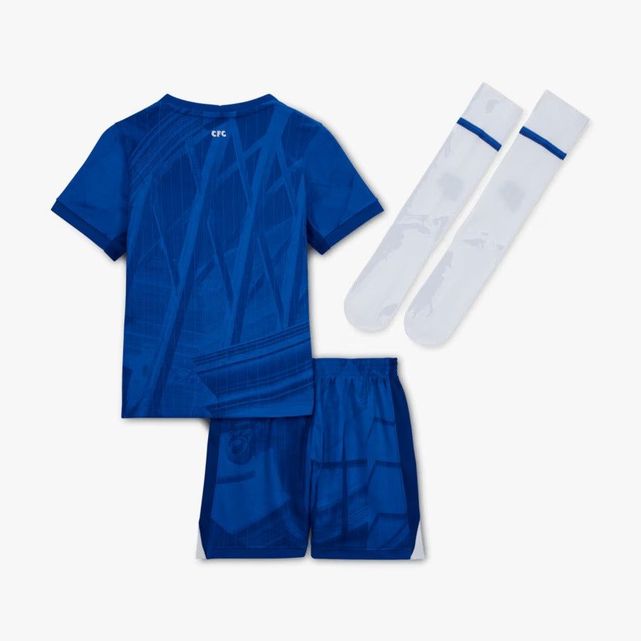 ensemble-maillot-et-short-enfant-chelsea-fc-domicile-saison-2025-2026 Chelsea FC home youth jersey and shorts set 2025 2026 season