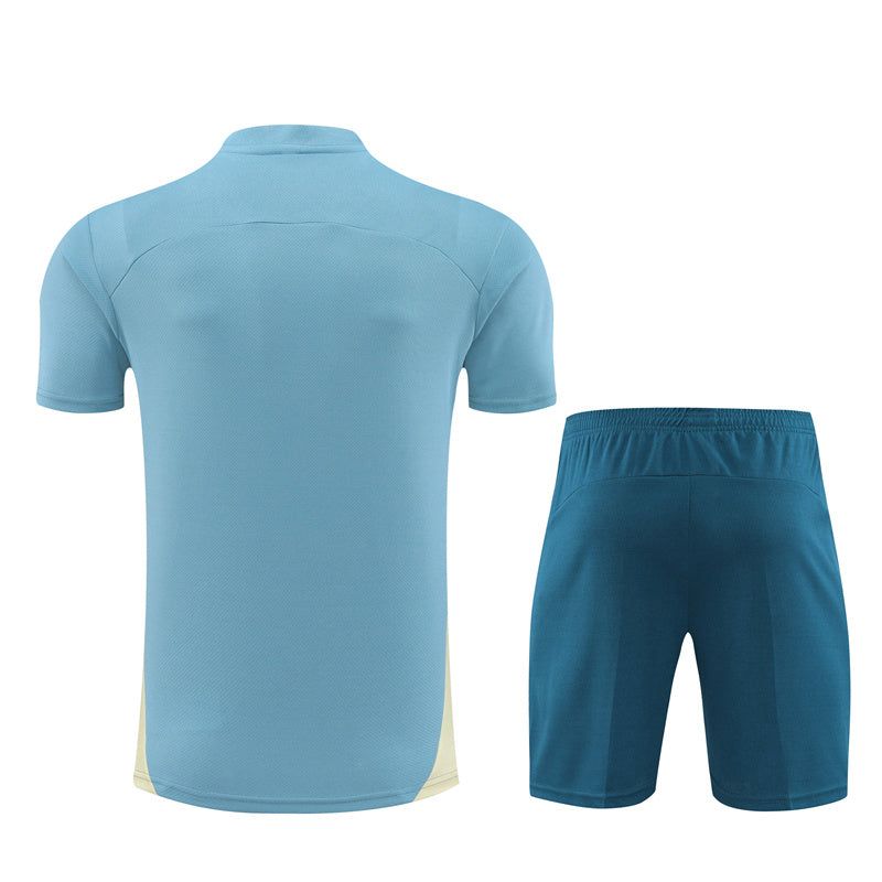 Olympique de Marseille jersey and shorts set season two thousand twenty four two thousand twenty five