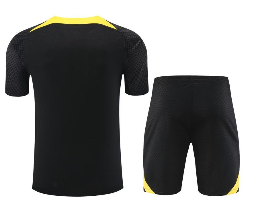 Paris Saint Germain black and yellow training set 2023 2024 season