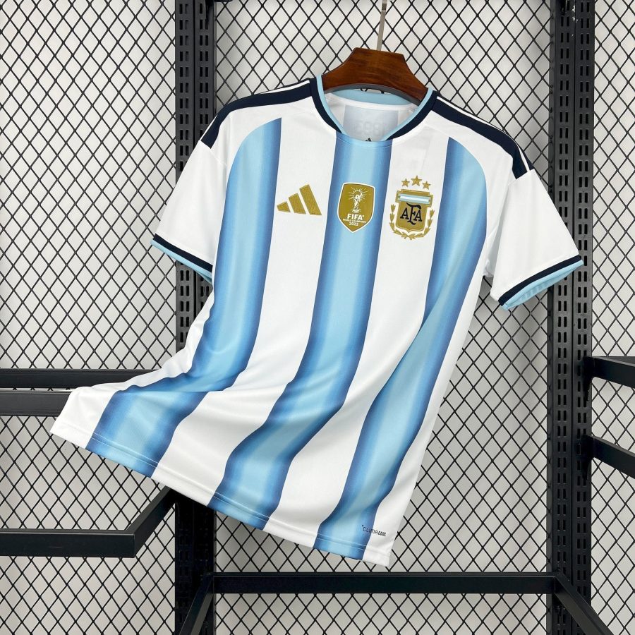 Argentina Home 2026 Soccer Jersey with Sky Blue and White Stripes