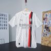 jersey-football-ac-milan-exterieur-rouge-noir-equipement-supporter AC Milan away soccer jersey red black supporter gear