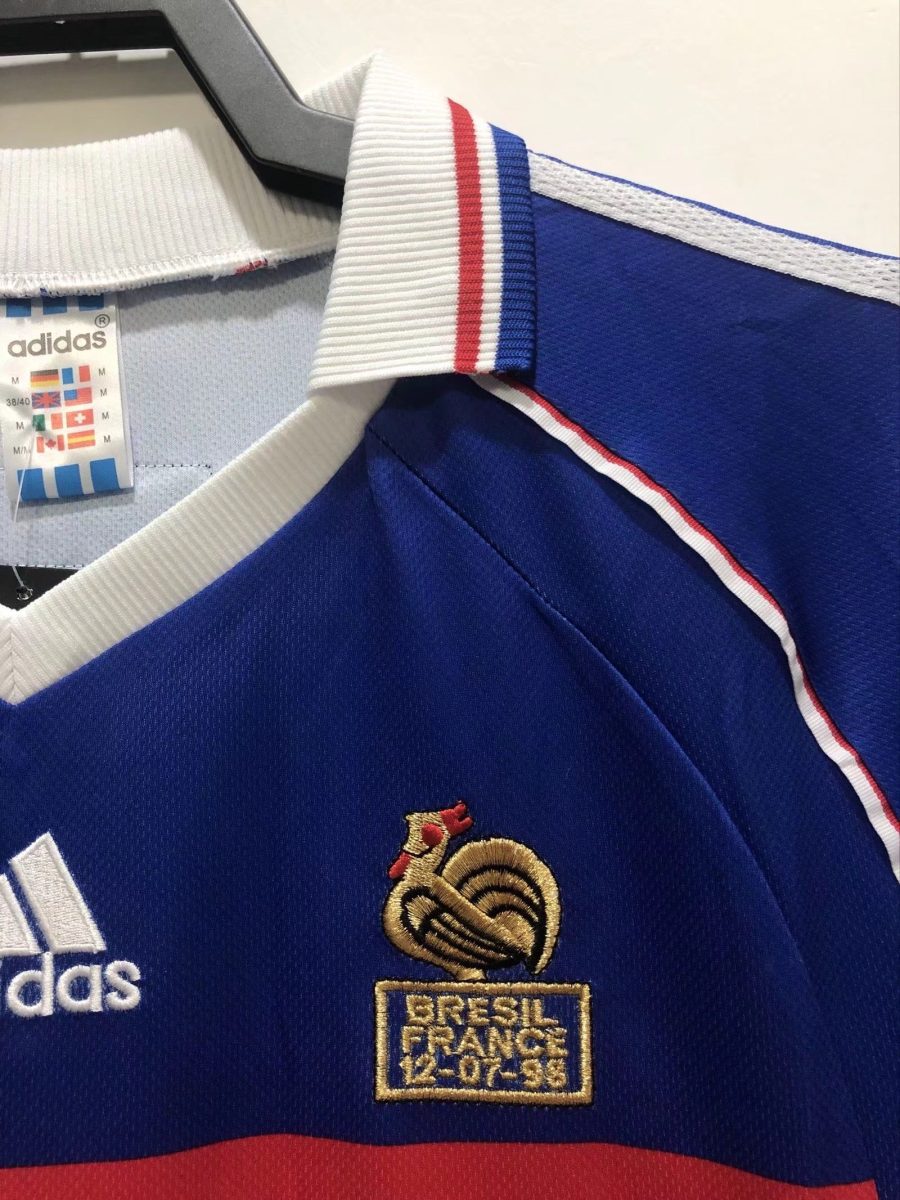 Retro France 1998 home jersey vintage soccer style