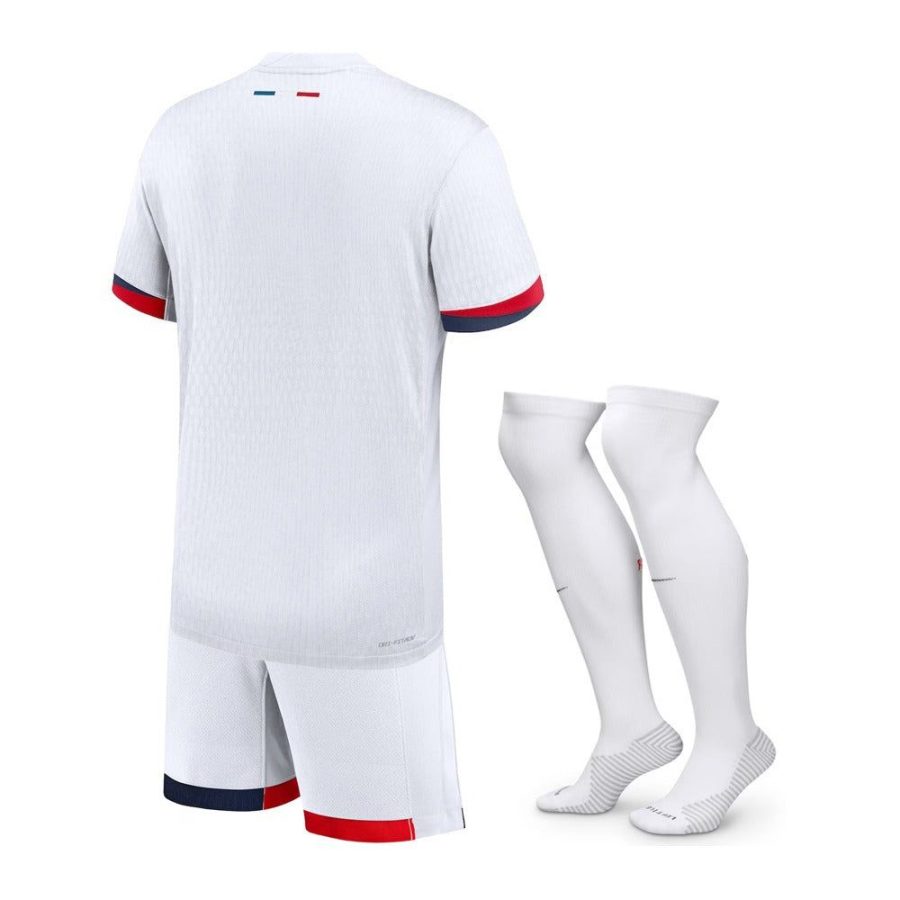 kit-enfant-psg-maillot-exterieur-saison-2024-2025-avec-short-et-chaussettes PSG youth away jersey kit 2024 2025 season with shorts and socks