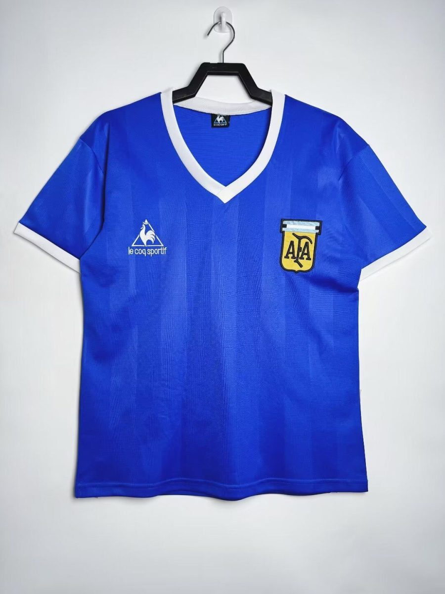 maillot-argentine-exterieur-1986 ARGENTINA AWAY SOCCER JERSEY 1986