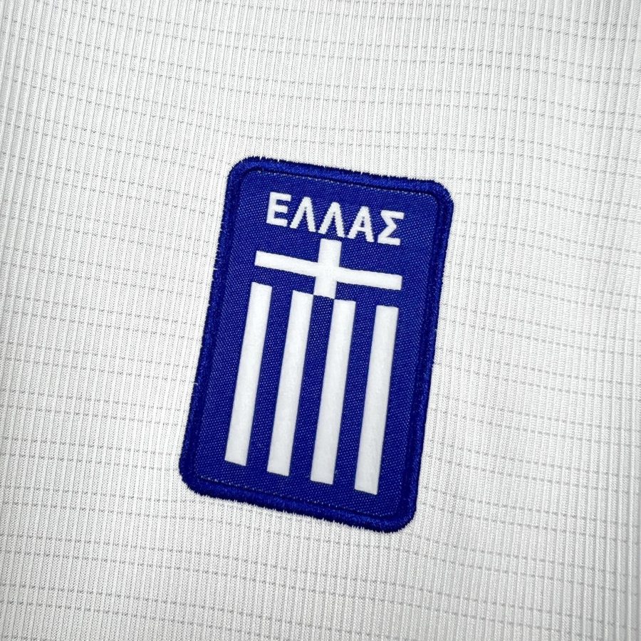 Greece home soccer jersey 2026 with Hellas badge