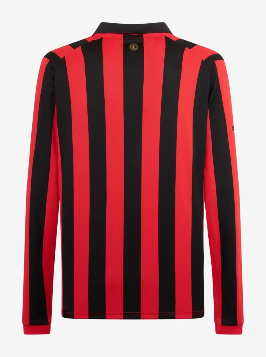 ac milan anniversary home soccer jersey red and black