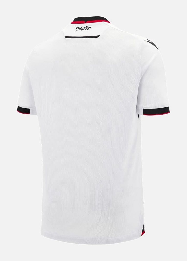 Albania away soccer jersey 2025 season red black kit