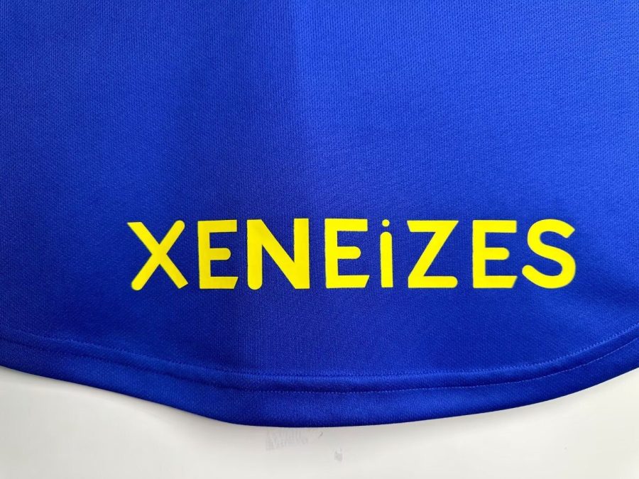 Boca Juniors home soccer jersey retro style