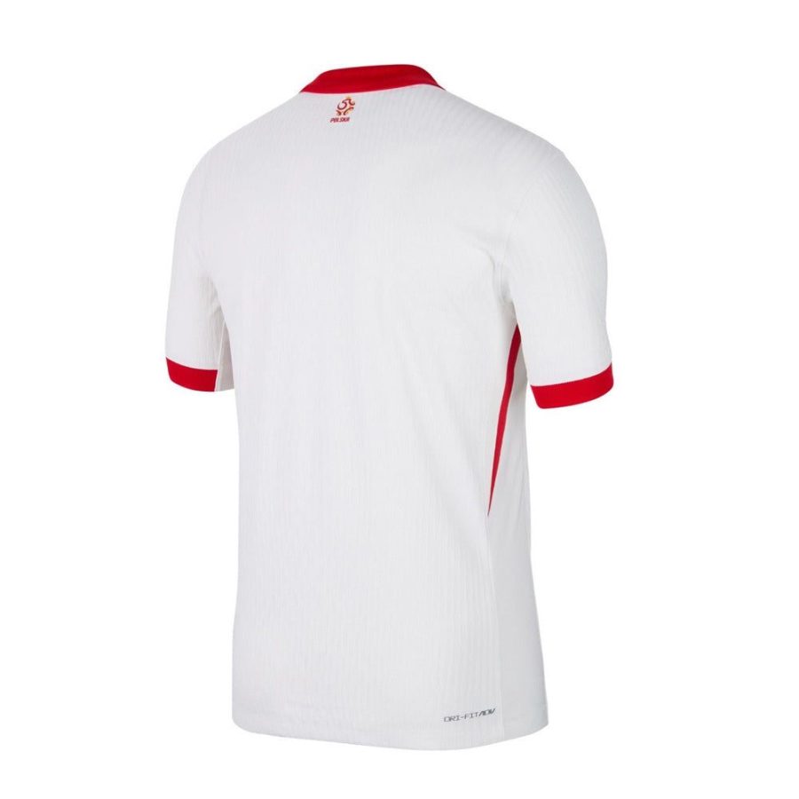 Poland home soccer jersey 2024 white and red