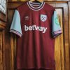 West Ham United burgundy home soccer jersey