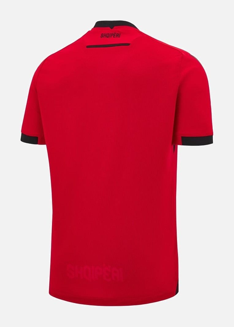 Albania home jersey 2025 red and black with national team crest