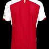 maillot-domicile-arsenal-saison-2023-2024-rouge-et-blanc-tenue-officielle-supporter Arsenal home jersey 2023 2024 season red and white official supporter kit