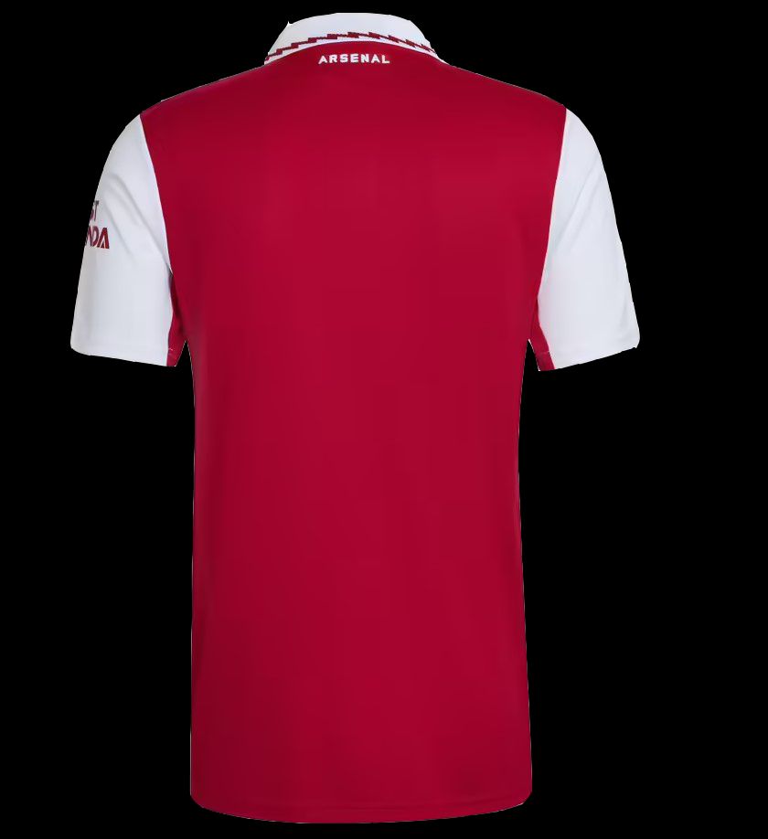 maillot-domicile-arsenal-saison-deux-mille-vingt-deux-deux-mille-vingt-trois-rouge-et-blanc Arsenal home jersey 2022 2023 season red and white