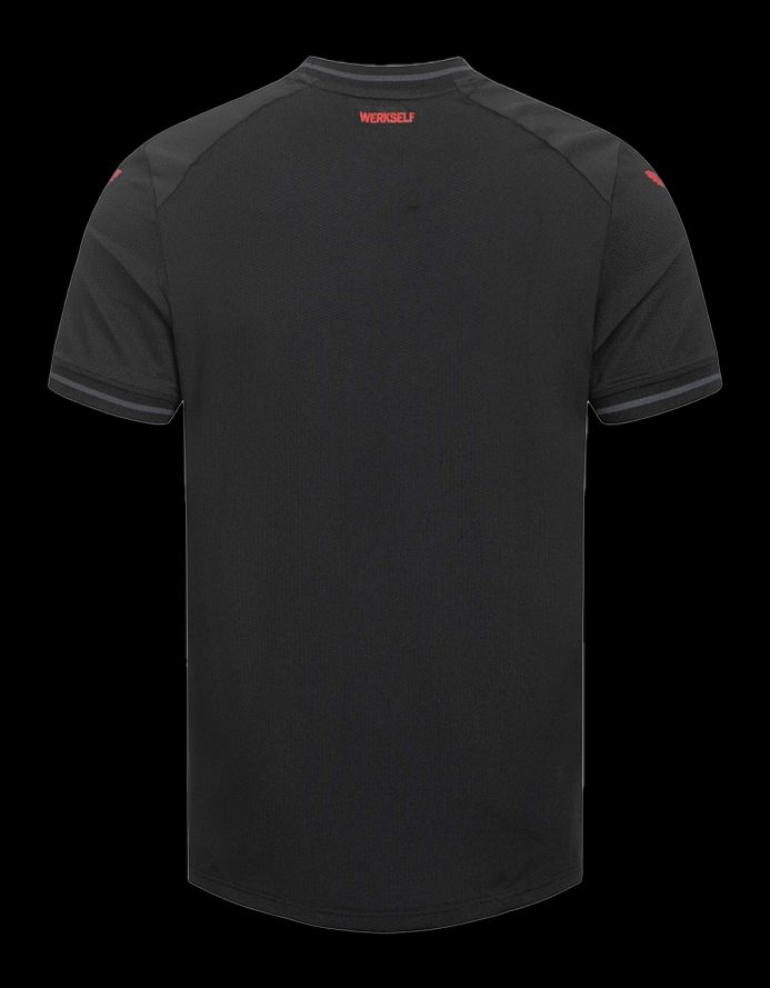 Bayer Leverkusen Home Jersey 2023 2024 Season Red and Black Soccer