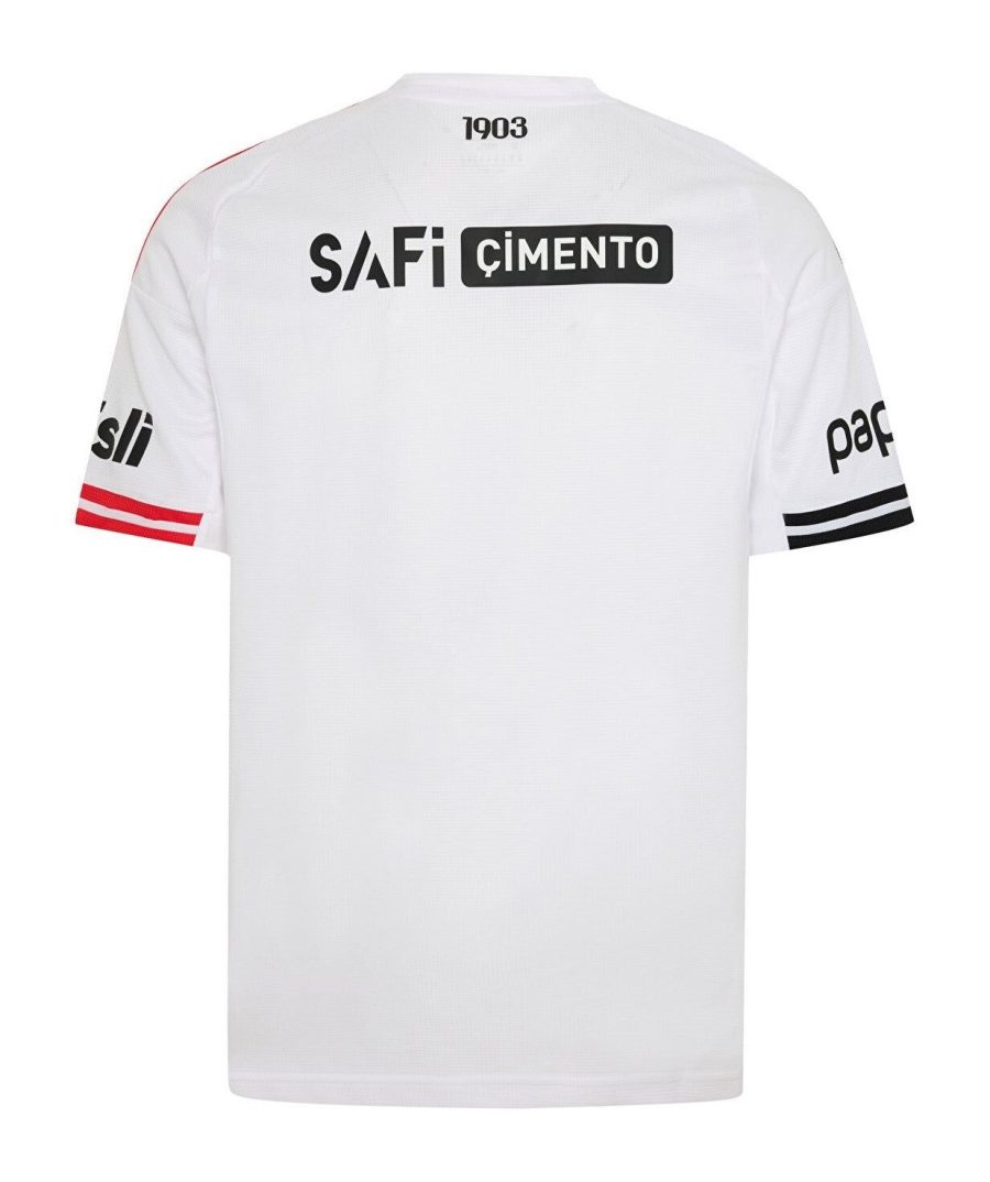 Besiktas home soccer jersey 2025-2026 black and white jersey football fan
