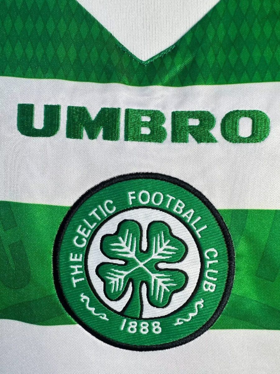 maillot-domicile-celtic-fc-saison-1997-1998-couleur-vert-et-blanc Celtic FC home jersey 1997 1998 season green and white