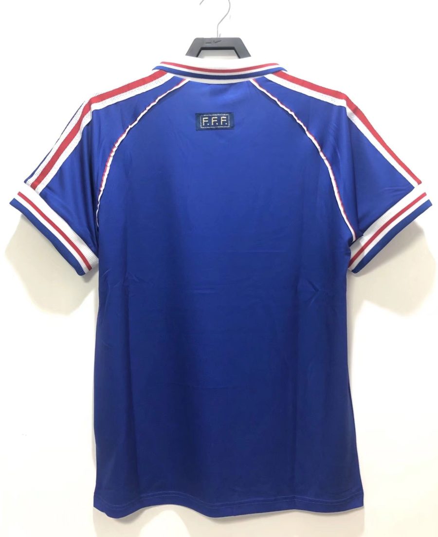 France National Team 1998 Home Jersey Blue with Rooster