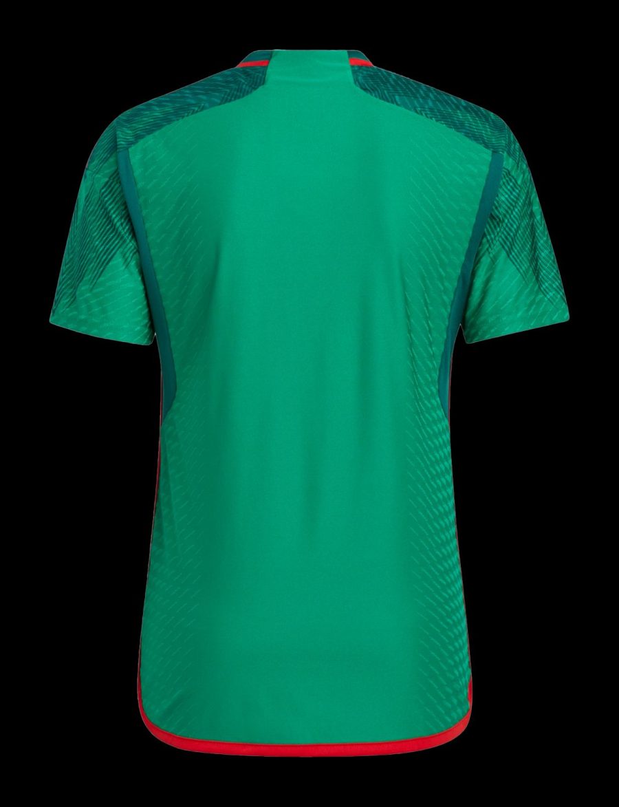maillot-domicile-equipe-du-mexique-coupe-du-monde-2022-jersey-football-rouge-et-vert Mexico home team jersey World Cup 2022 red and green soccer jersey