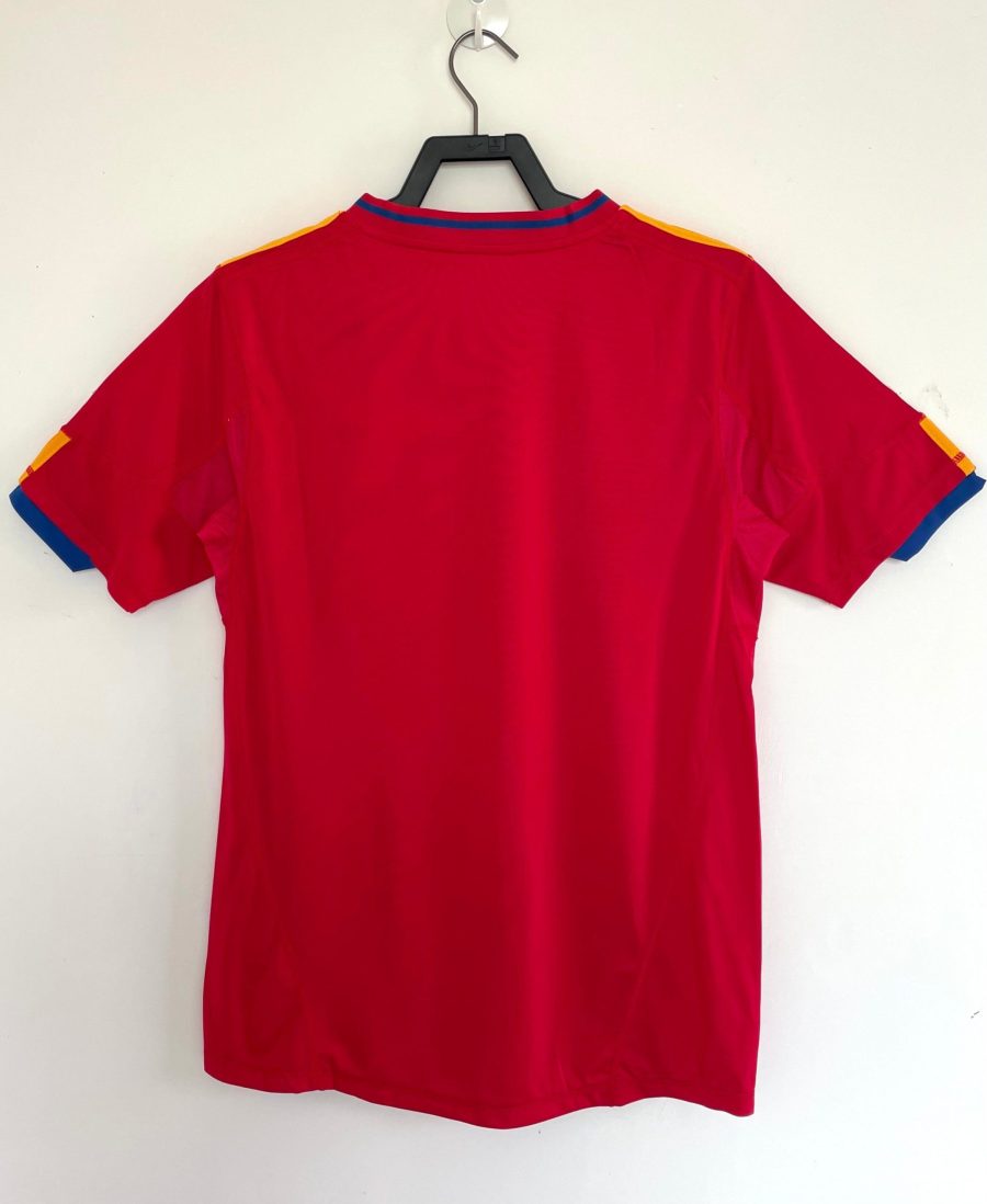 maillot-domicile-espagne-2010-coupe-du-monde-adidas-rouge-et-bleu Spain home jersey 2010 World Cup Adidas red and blue