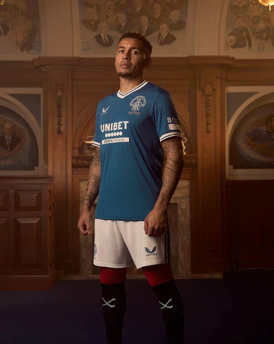 maillot-domicile-rangers-fc-edition-anniversaire-saison-2024-2025 Rangers FC home jersey anniversary edition 2024-2025 season