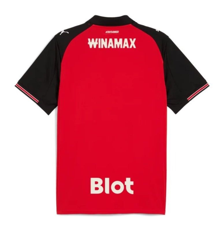 Stade Rennais Home Jersey 2025 2026 Season Red and Black Soccer