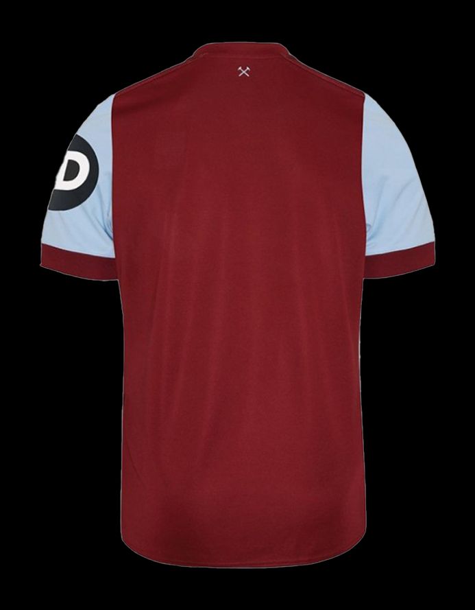 West Ham United FC home jersey 2023 2024 season official claret and light blue kit