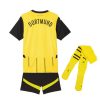 Youth Borussia Dortmund home jersey 2024-2025 season with shorts and socks
