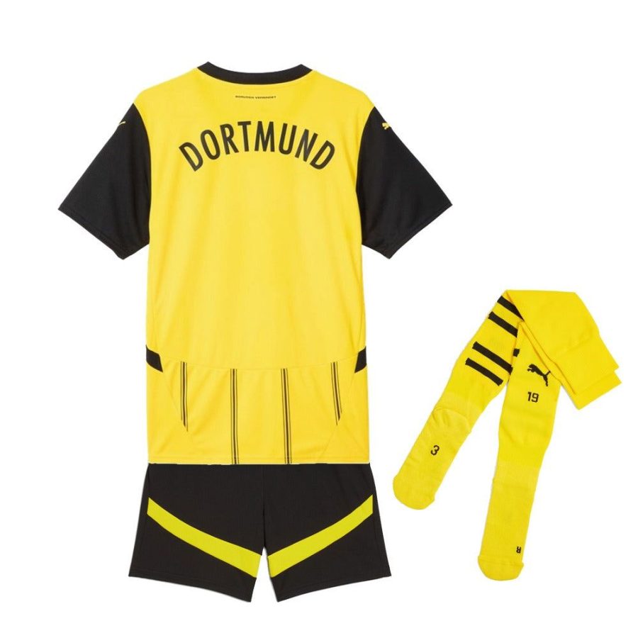 Youth Borussia Dortmund home jersey 2024-2025 season with shorts and socks